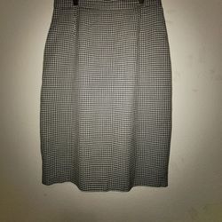 Vintage Norton Mcnaughton HOUNDSTOOTH Pencil Skirt Size 10