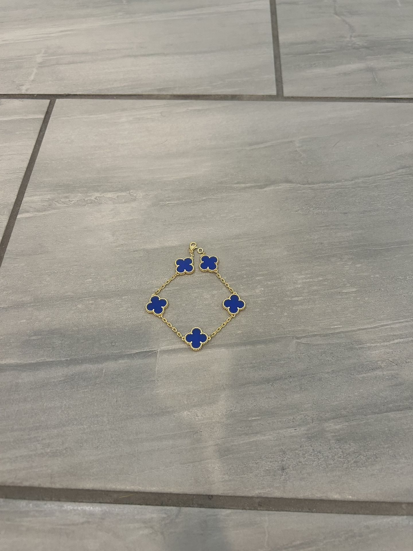 Blue and Gold Vancleef Bracelet 