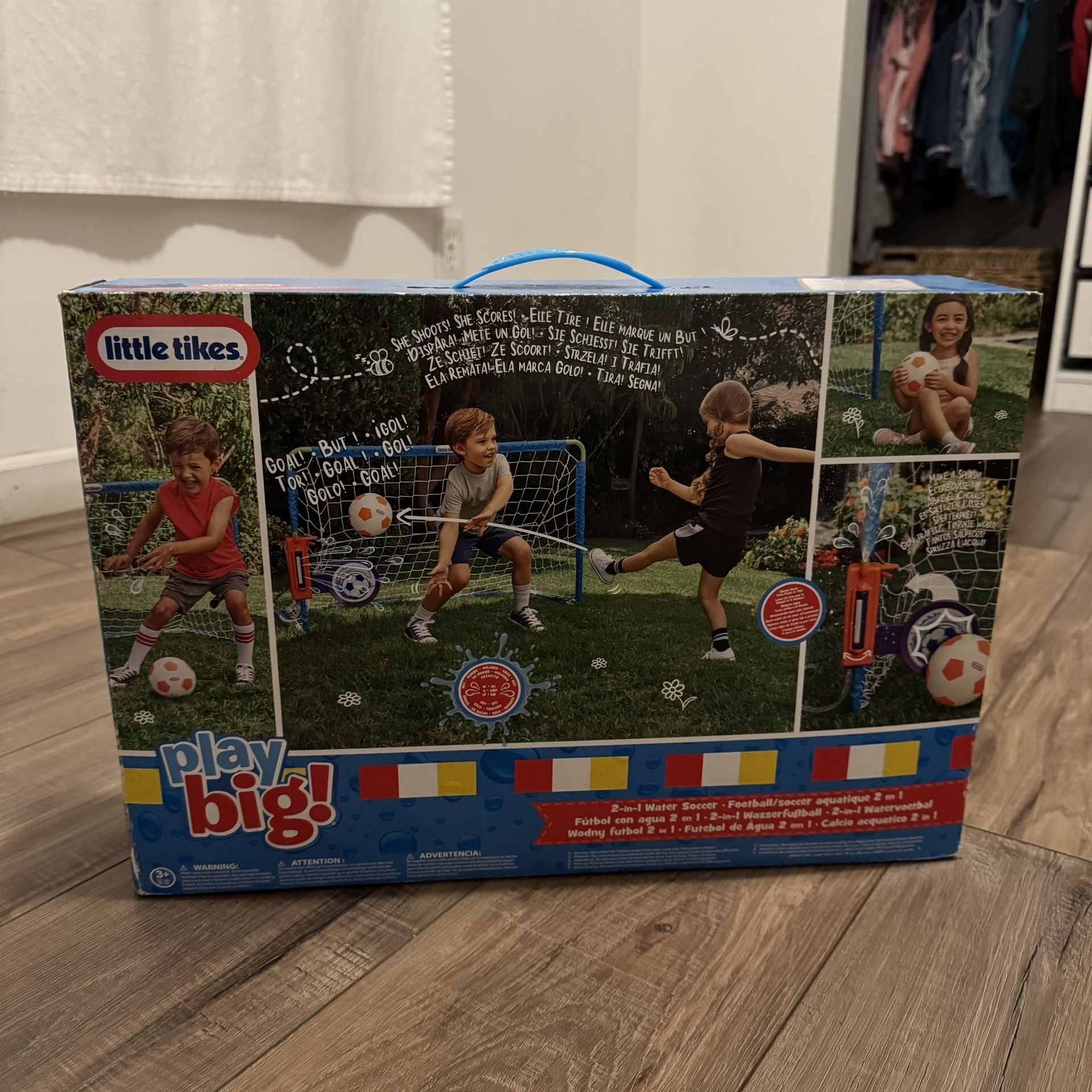 Little Tikes 2-in-1 Water Soccer / Football Sports Game with Net Ball & Pump 