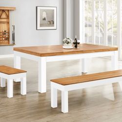 Penelope II Pool Table in Acacia & White with Dining Set  