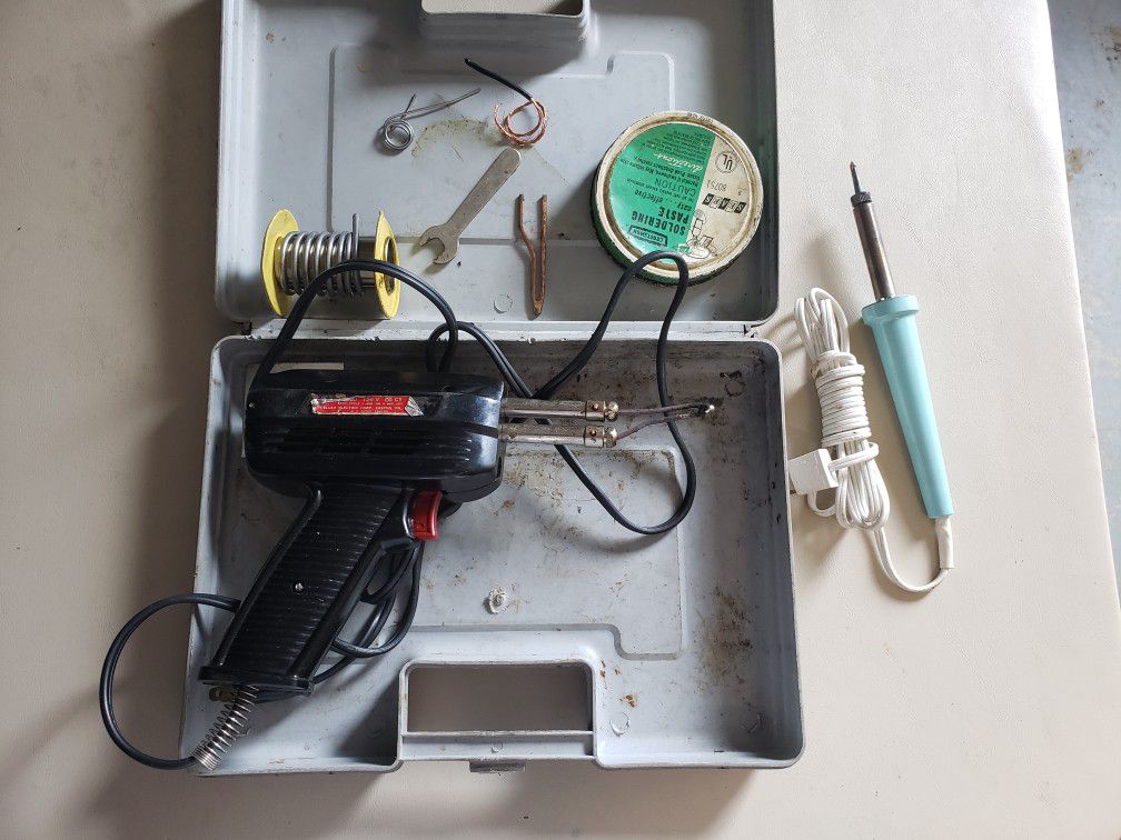 Soldering Gun w/ Case and Extra Iron and Supplies