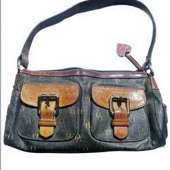 Vintage Y2K Dooney & Bourke Green Monogram Satchel + Wallet