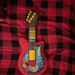 Elmo Guitar Sesame Street RED Let's Rock Kids Toddler musical band instrument