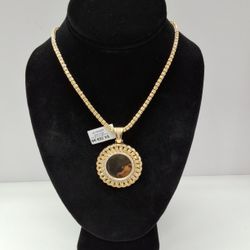 Gold Multi_Diamonds  PHOTO Pendant 