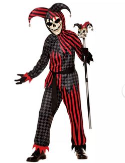 Evil Jester Spirit Halloween Costume kids Large
