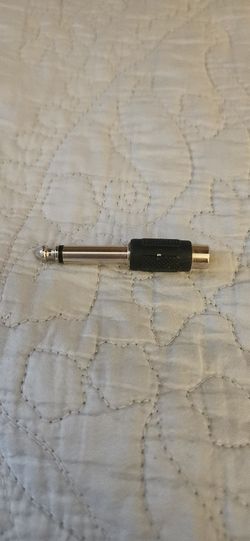 RCA female to 1/4" male audio adapter. 
