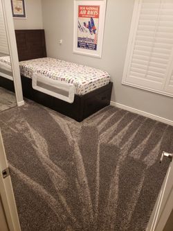 Solid wood bed frame