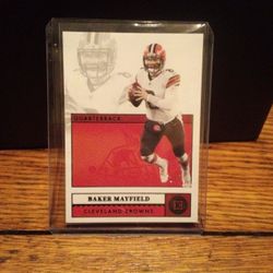 21 Panini Encased Football Baker Mayfield green border 1/5