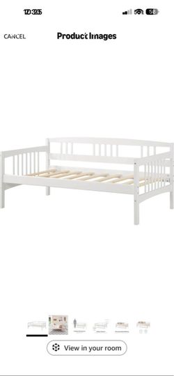 White Wooden Twin Daybed Frame brand new