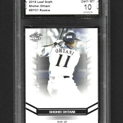 2018 Leaf Draft SHOHEI OHTANI Rookie #DY-01 GMA Graded Gem MT 10...Invest!