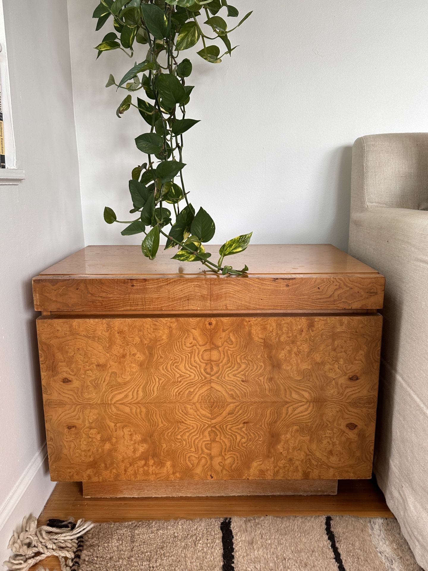 Mid Century Modern Lane Milo Baughman Style Burlwood...