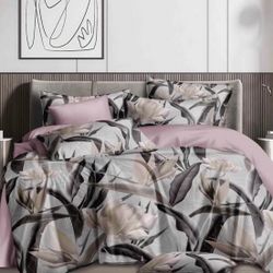 Duvet Cover King Queen 3pc set Soft 100% Washed Microfiber Breathable Bedding Duvet Cover Set with Zipper Ties