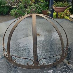Vintage Rustic Wrought Iron Wall Mount Half Dome/Wall Decor