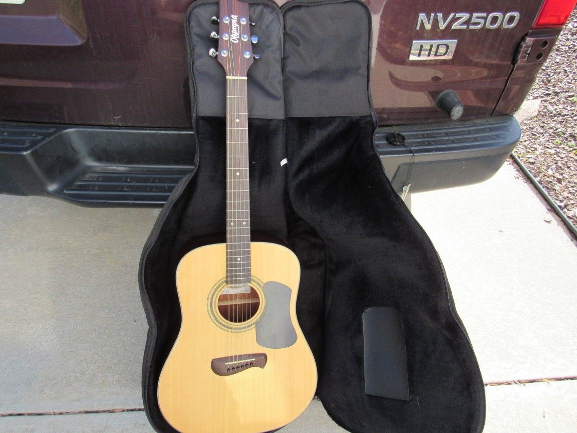 Olympia Model OD-3 By Tacoma-6 String Travel Guitar & Gig Bag

