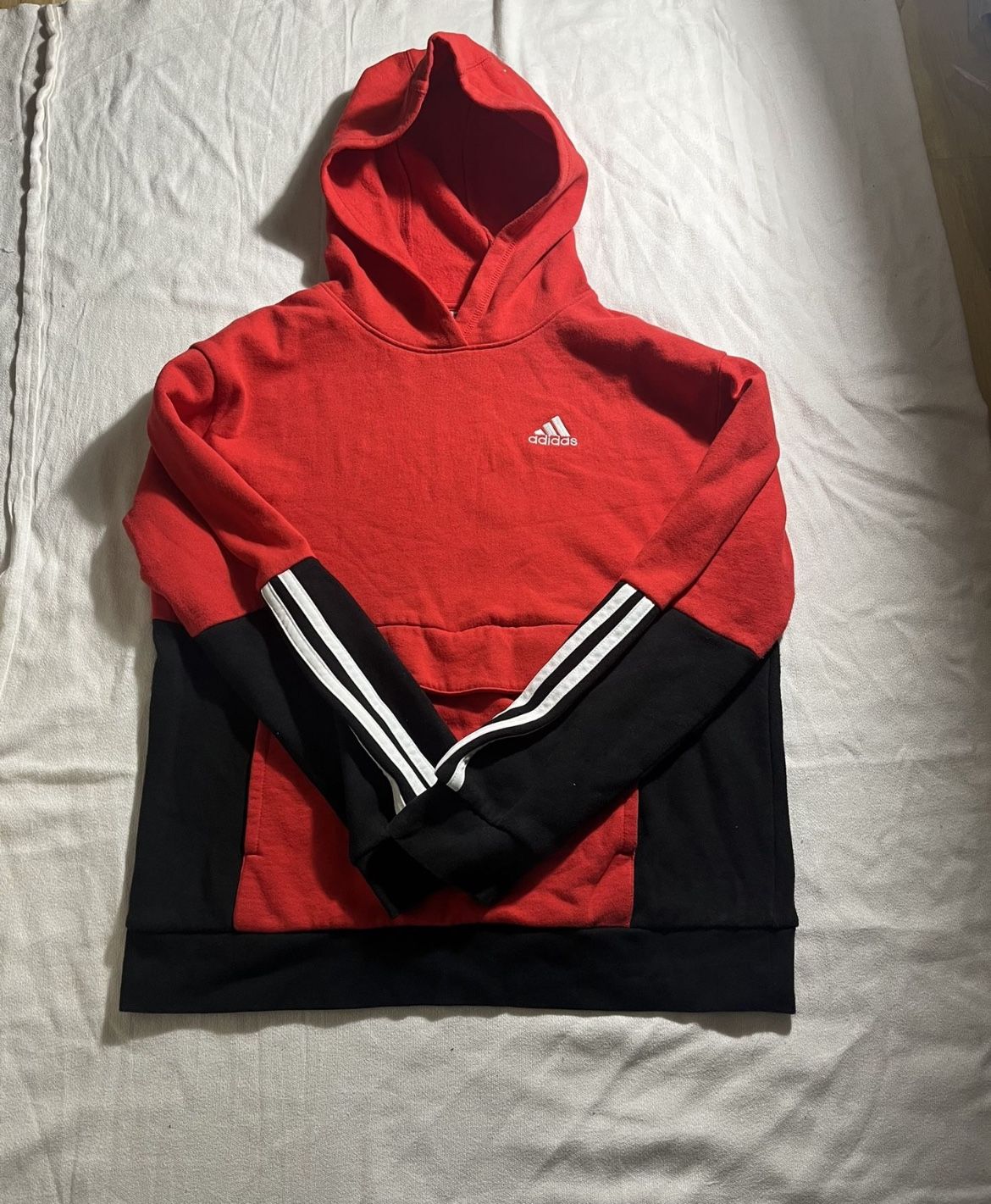 Red Adidas Hoodie Size Large 