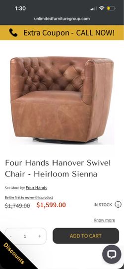 Real Leather Swivel Chair