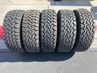 5 General A/TX tires 265/70/17 like new 99.9% life