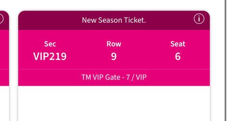 Broncos Vs Chargers Section VIP219