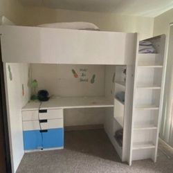 Lofted Bed With Desk And Closet Ikea