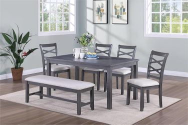 6 Piece Dining Set – Gray Color