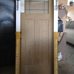 Fiber Glass Door With Frame 36x80 / Puerta Con Marco