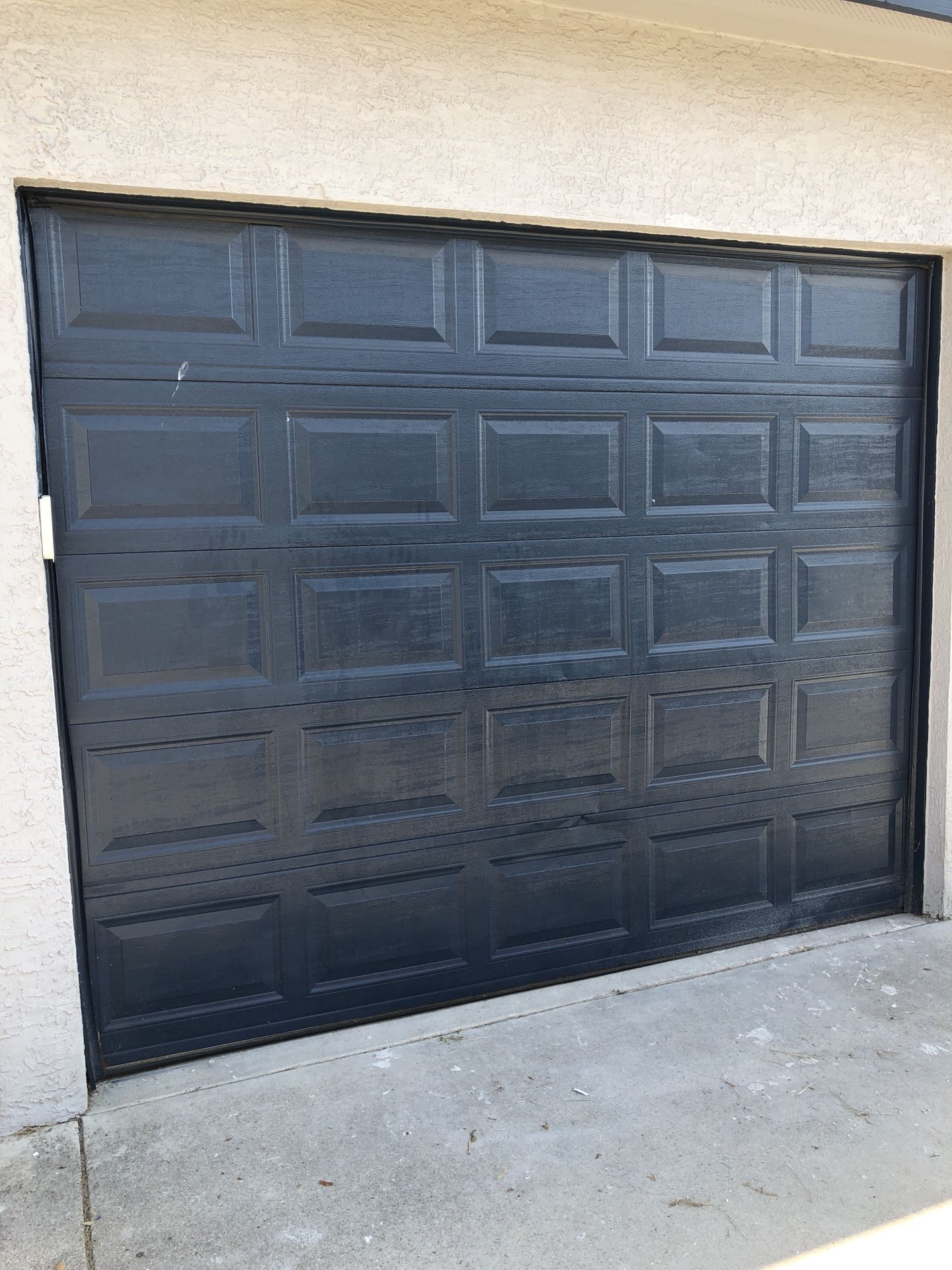 Single car garage door 9x7 and genie garage door open