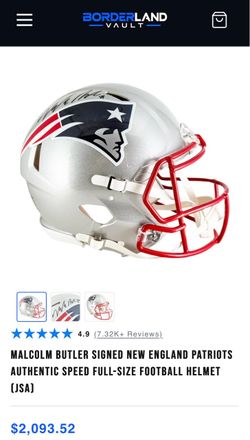 Malcolm Butler Signed Patriots Full-Size Speed Helmet