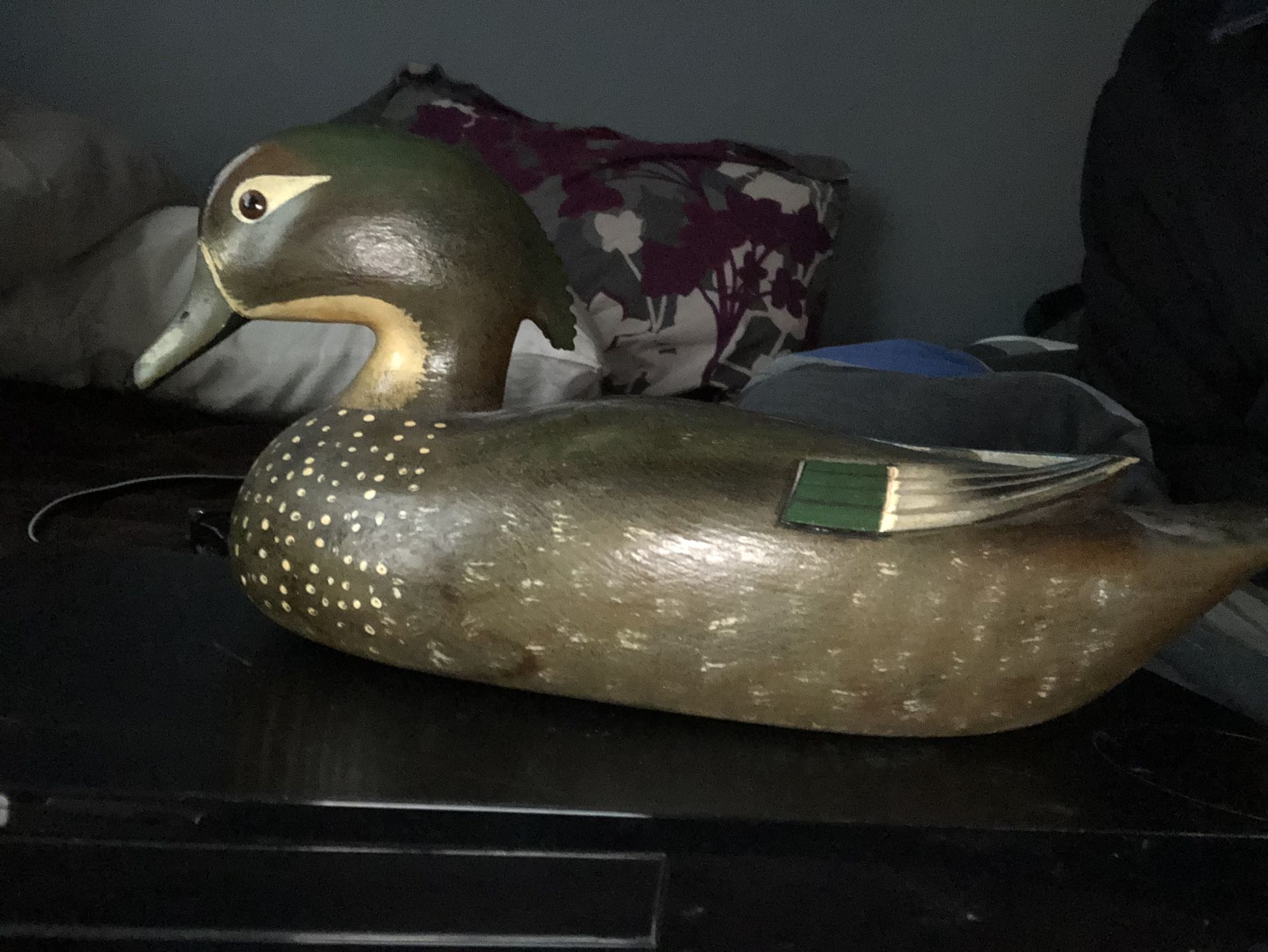 Wooden Duck Statue