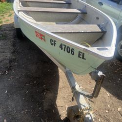 1984 Mirrocraft+8hp Honda Outboard+trailer