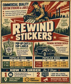 POP-UP BRANDING STICKERS
Made to Stick. Priced to Toss.