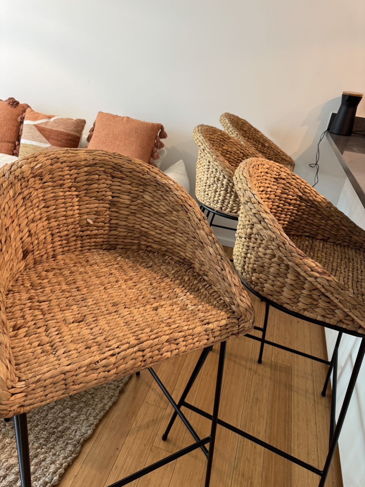 Rustic Bar Chairs - Set Of 4