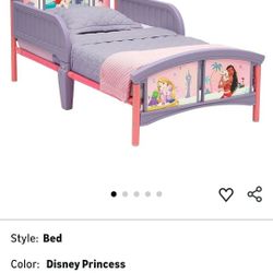 Delta Children Plastic Toddler Bed, Disney Princess,comes With Mattress 