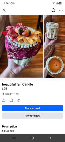 Fall decor candle