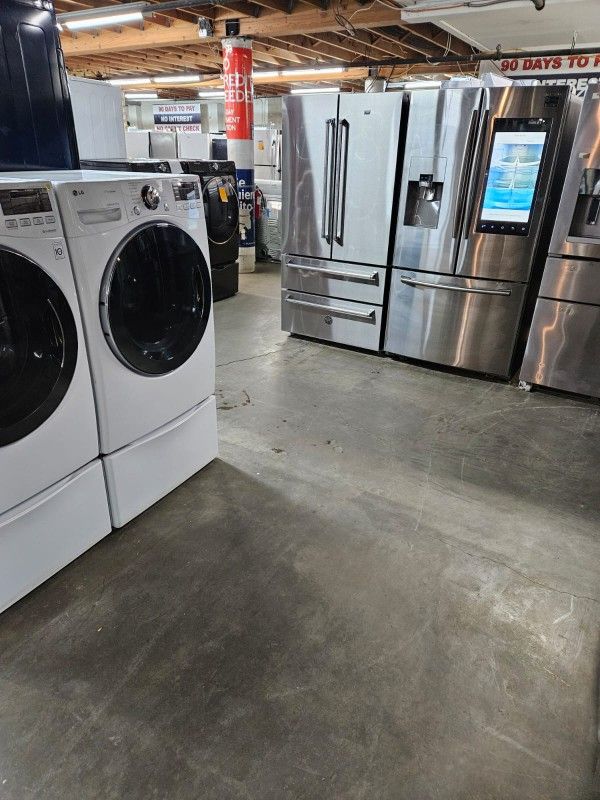 Huge Liquidation Sale Warehouse Full Of Nice Like Brand New Washer Dryer Fridge Stove Oven Stackable Free Warranty Free Financing Available 90day TO P
