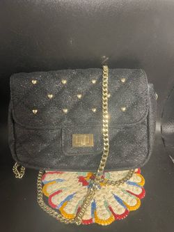 Small Black and Gold Chain Purse - 23x8