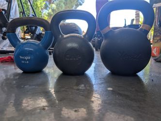 Kettle Bells (Cast Iron) - 71lb 50lb and 30lb
