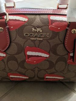 Brand New With Tags Coach Rowan Satchel Bag "Coach Tom X Wesselmann"