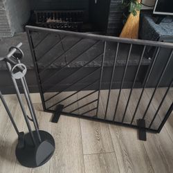 Fireplace Screen And Tools
