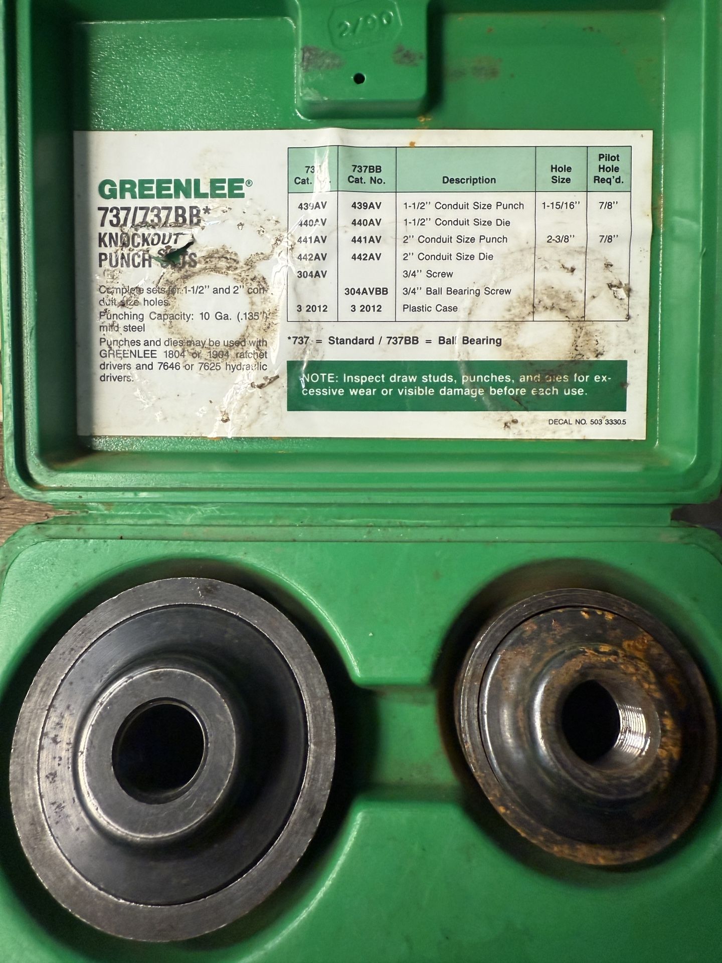 GreenLee Knockout Set For Metal.