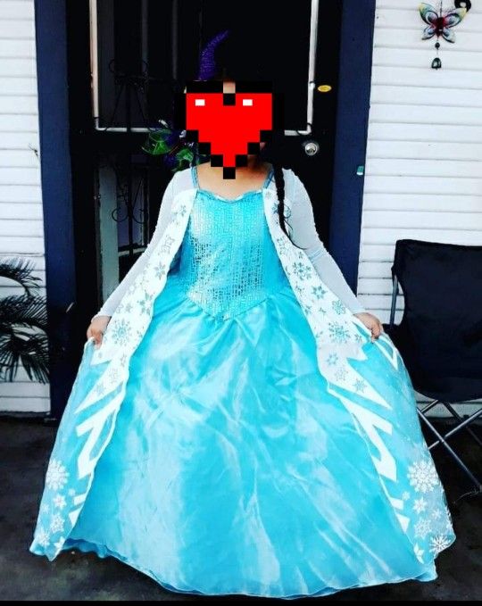 Frozen Elsa Costume Kids Size M 7-8