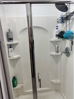 Shower door cleaning