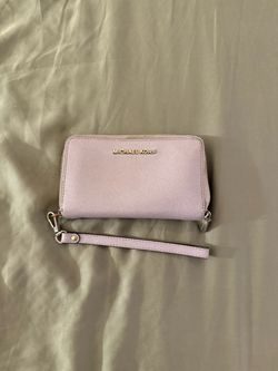 Michael Kors purple Leather Wristlet Wallet