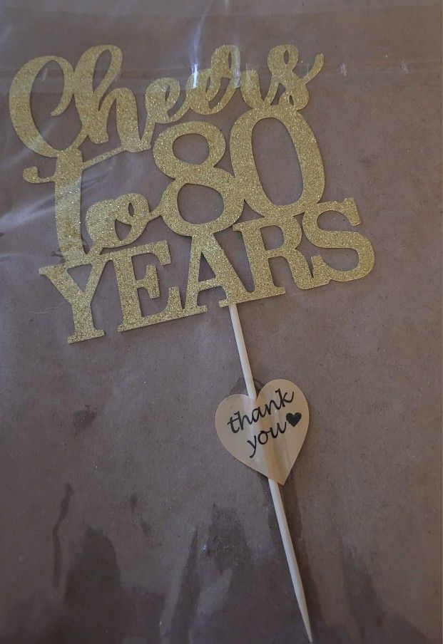 80th Birthday Cake Toppers 