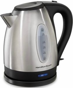 Hamilton Beach Electric Tea Kettle, Water Boiler & Heater, 1.7 Liter, Cordless Serving, 1500 Watts for Fast Boiling, Auto-Shutoff and Boil-Dry Protect