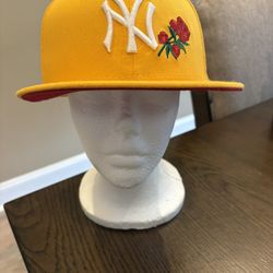NY YANKEES New Era Cap. 1999 World Series. MLB 59Fifty. White logo with Rose.