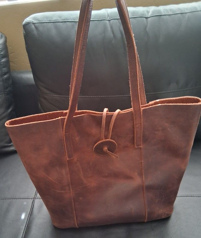 Large Brown Leather Bag