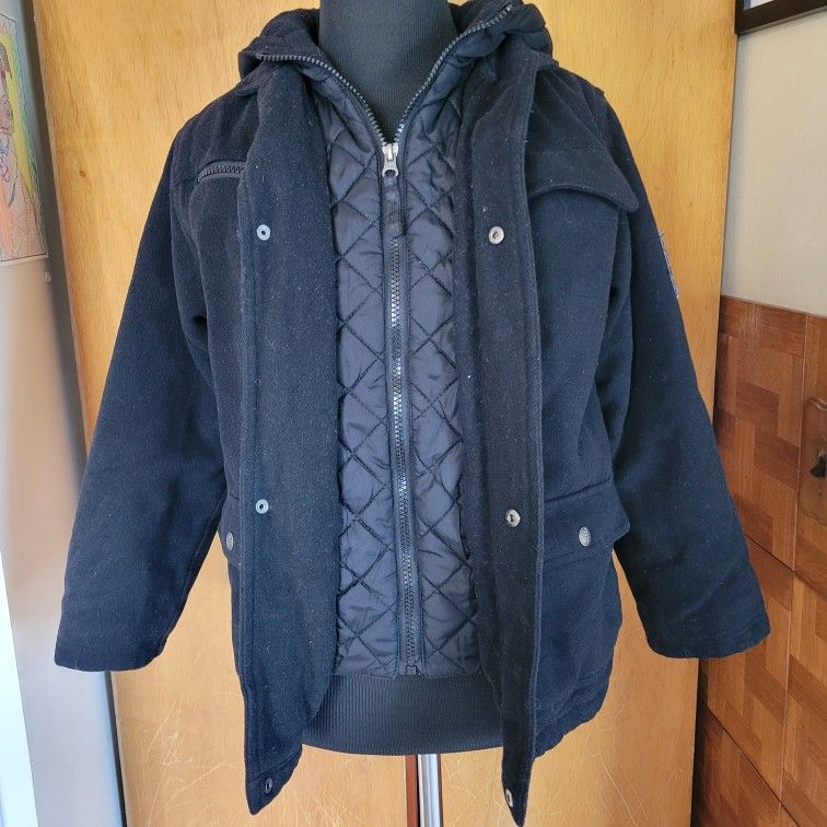 Kids Hemisphere Brand Lined Black Winter Coat Size 8
