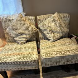 Two Beautiful Chair With Cushions 