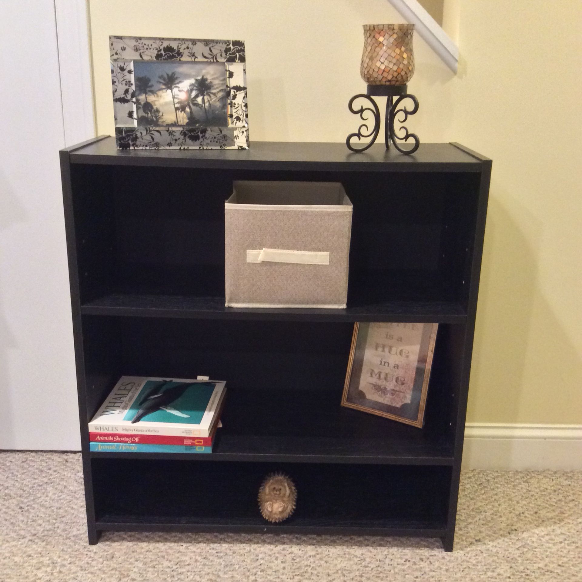 SALE! $29 Black Bookcase adjustable Shelves Storage