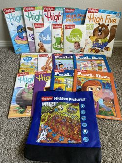Lot Of 16 Highlights Magazines And Tote Bag